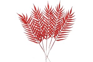 TOYANDONA 5 Unids Navidad Hojas Artificiales Selecciones Brillo Navidad Ramas de Pino Agujas Tallo para Decoración Navideña Manualidades Guirnalda Guirnalda Árbol Rojo