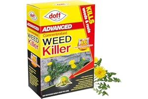 Doff Advanced Concentrated Weedkiller - 6 Sachets for Dilution in Water for Garden Protection – Kills Deep Rooted Weeds from Pathways to Driveways - Long Lasting Weed Control – Strong Weed Killer