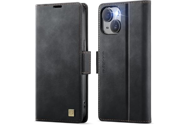 Teeirllim Fodral för iPhone 14 Skal, Premium PU Läder flip Plånboksfodral, [RFID-blockering] [Kortplatser] Case med Kickstand