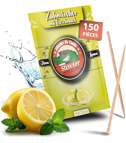 Stoxser Lot De 150 Cure-dents Aromatisés Myrtille, Goût Révolution, Cure- Dents, Sans Chewing-gum, Pour Dentifrice, Détartrant, Fil Dentaire, Sans Sucre - 10