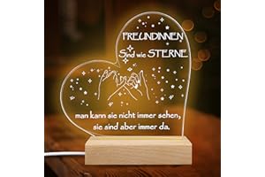 Merclix Geschenke für Freundin Led Lampe Nachtlicht Geschenk Beste Freundin Geschenke Geburtstag Geschenk Freundin Weihnachten Geschenk für Freundin Geburtstagsgeschenk für Freundin Bff Geschenke