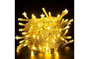 CNMTCCO Fairy Lights, 50 LEDs Battery Operated String Lights for Indoor Outdoor Bedroom Lighting, Wedding Decor, Party, Garden, Christmas, Tree Decoration (5M/16.4FT Warm White)