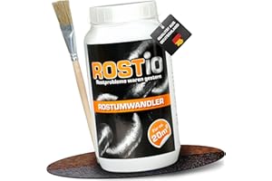 ‎ROSTIO Rostio Rostumwandler 1L – mit Pinsel – Rostkonverter & Grundierung – für Auto, Stahl & Eisen – kein Abwaschen – überlackierbar nach 6–8 h – ergiebig bis 20 m²