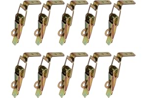 Gurxi Abrazadera de Palanca Abrazadera de Palanca Pestillo Cierre de Resorte Cierre Palanca para Caja de Herramientas Cajón Gabinete Cofre Galvanizado 10 Piezas