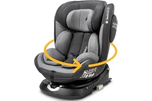 Osann Swift360 S i-Size, 360 Grad drehbarer Kindersitz, Reboarder 76-150 cm (ca. 9-36 kg) - Universe Grey