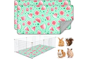 BeBeJoJo Lot De 2 Tapis Lavables Et Réutilisables pour Cage De Cochon D’Inde, Doublures Absorbantes pour Pipi, Tapis pour Petits Animaux, Lapins Et Hamsters