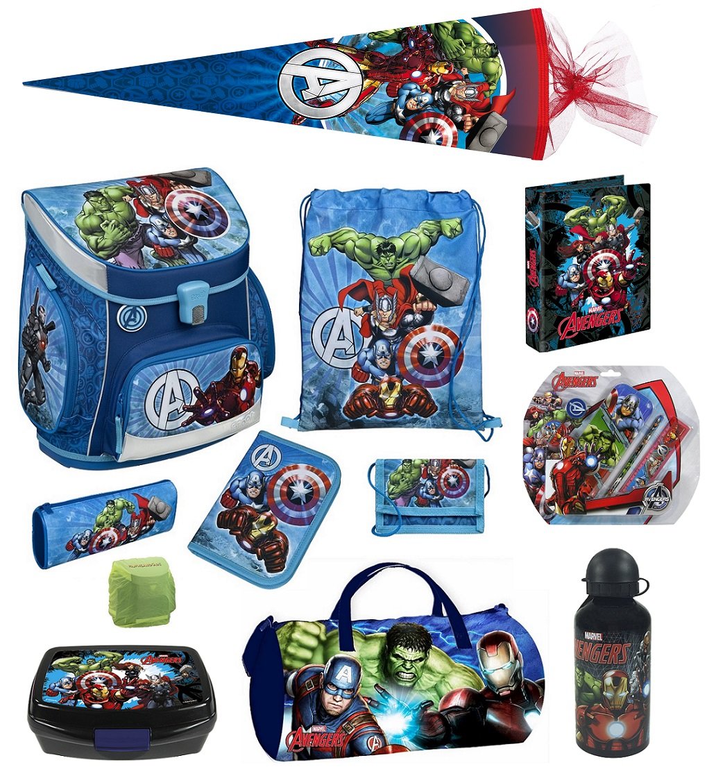 Avengers-Schulranzen-Set-16tlg-Scooli-Campus-Up-mit-Sporttasche-Federmappe-gefllt-Schultte-85cm-AVEN8252