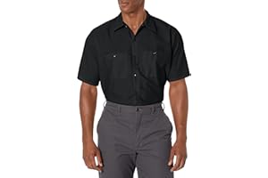 Red Kap Herren Industrial Regular Fit Kurzarm Button-Down-Arbeitshemd