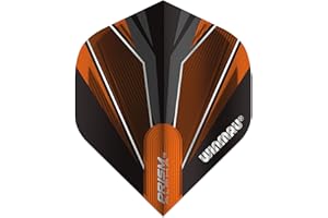WINMAU Prism Alpha Negra and Naranja Extra Thick Dart Flights - 1 Juego por Paquete (3 vuelos en Total)