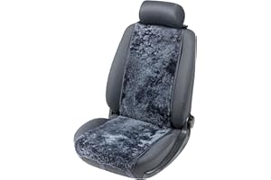 Walser coprisedile in pelle d'agnello Cosmo, coprisedile per auto in 100% pelle d'agnello, coprisedile, protezione per sedili in pelle d'agnello, copertura protettiva in pelliccia antracite