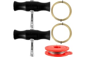 CDDCWZ 5 Pezzi Strumento per la rimozione del Parabrezza dell'auto con Maniglia e Filo da Taglio 2 Strumento per la rimozione del Parabrezza dell'auto 2 Rotoli di Filo