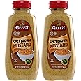 Gefen Spicy Brown Mustard 340g (Pack of 2) | Great Mustard Sauce for BBQs, Hot Dogs, Burgers, Cooking, Dips, Sandwich Spread & Parties