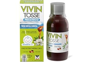 Vivin Tosse Pediatrico - Sciroppo Per Tosse Secca E Grassa A Base Di Estratti Vegetali E Miele, Promuove lidratazione del muco e protegge la mucosa faringea. 150 ml