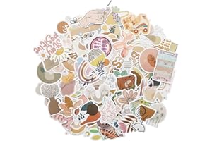 AMANDELIZABE Lote de 100 pegatinas vintage etéticas estilo bohemio Accesorios de scrapbooking para bolsas de teléfono móvil, ordenador portátil, monopatín