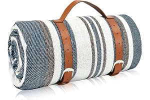 KATELUO Manta de Picnic Impermeable 150x200cm, Plegable Portátil Con Asa, Ideal Para Playa, Camping, Jardín y Senderismo (150 X 200cm, C)