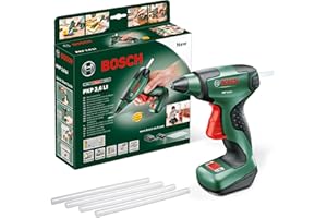 ‎BOSCH HOME AND GARDEN Bosch Akku Klebepistole PKP 3,6 LI (Micro-USB Ladegerät, 4 x Klebesticks Ultra Power 3,6 V)