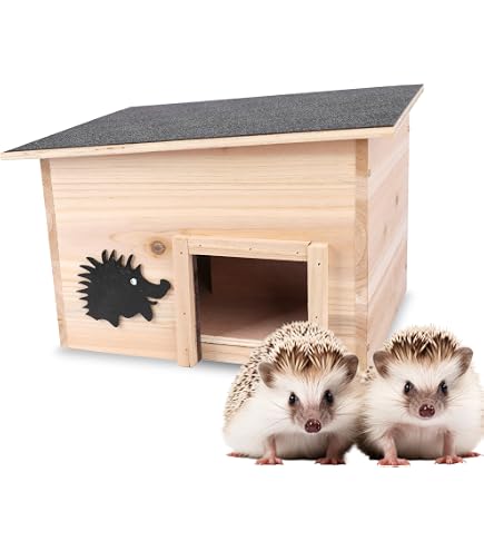 Maison Pour Hérissons En Bois Relaxdays - Avec Labyrinthe Et Toit étanche, 25x57x44 Cm
