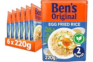 BEN'S ORIGINAL Egg Fried Microwave Rice, Bulk Multipack 6 x 220g pouches