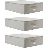 Ocean Home Textile 3'l&uuml; B&uuml;y&uuml;k Boy Gri Balıksırtı Destekli Hur&ccedil; Set 55 x 70 x 18 cm