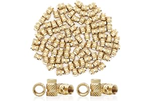 CICIING 50 sztuk wkładek gwintowanych, nakrętki gwintowane M3, mosiężne nakrętki do osadzania, gwint wewnętrzny nakrętki radełkowane, wkładka gwintowana do części z tworzywa sztucznego w częściach drukarskich