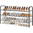 Hoctieon 3 Tier Mesh Style Shoe Rack, Entryway Shoe Shelf, Free Standing Shoe Racks, Shoe Storage Organizer, Shoe Rack for Closet, Space Save for Bathroom, Garage, Hallway, Bedroom, Living Room, Black