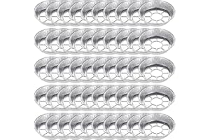 JOYIVIKE Alu-Tropfschalen 50x Alu Backformen Einweg Rund Fettauffangschale, 4cm Tief Rundformen Aluminium Tropfschalen Rund Alu Schalen Einweg Zum Backen/Röst- / Kochen/Lebensmittel Lagerung, 6/7/8/9 Zoll