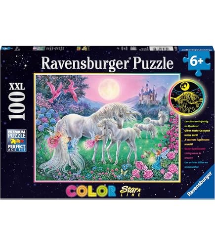 Schmidt Spiele Hello Kitty 56408 - Puzzle con Brillantini, Unicorno Kitty, 150 Pezzi, Multicolore