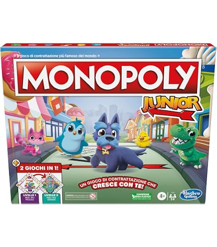 Winning Moves Monopoly Junior SuperZings – Gioco Da Tavolo Per Bambini, Edizione Spagnola