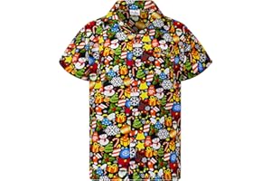 King Kameha Funky Hawaiihemd Herren Kurzarm Fronttasche Hawaii-Print Weihnachten Christmas Designs X-Men
