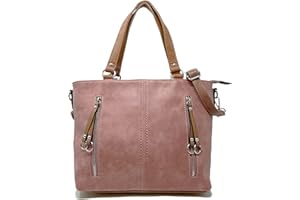 SAVVY STREET Medium Size Classic Designer Handbags for Women Beautiful Ladies Top Handle Fashion Grab Bag with Long Detachable Adjustable Shoulder Strap.