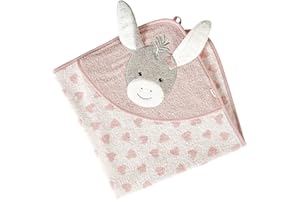 Sterntaler Kapuzen Badetuch 80 x 80 cm Esel Emmi Girl flora rose mit Applikation Eselkopf und angesetzten Ohren