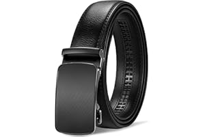 GSG SINCE 1998 Herren Gürtel 35mm ohne Löcher Ledergürtel Automatik Ratsche Gürtel Ideal für Anzug und Geschäftskleidung M23043-48