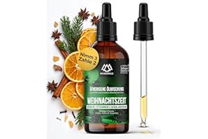 ‎NORDHOLZ NORDHOLZ® Ätherische Ölmischung Weihnachtszeit [100% naturrein] – Würzig & festlich – Ätherisches Öl in Pharmaqualität aus naturreinen Ölen – Für Sauna, Diffusor & Aromatherapie