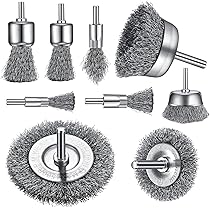 Lot De 12 Brosses Métalliques Pour Perceuse - 3 Roues Coupantes 50/75mm, 3 Roues 50/100mm, Pour Enlever Rouille Et Peinture