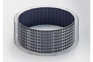 GABIONA - Plate-bande surélevée en gabion H x D : 80 x 262 cm - Abion rond en pierre comme panier à plantes pour le jardin - maille 5 x 10 cm