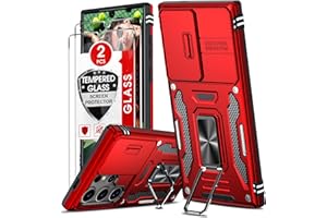 LeYi Etui na telefon komórkowy Samsung Galaxy S24 Ultra [2 folie szklane, folia ochronna], wojskowa standardowa ochrona aparatu, etui na telefon komórkowy, stojak, etui ochronne, odporne na