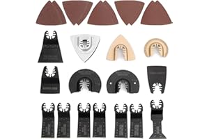 WORKPRO Coffret des Accessoires d'Outil Multifonction Oscillant de Libération Rapide, Lame de Scie Universelle pour Black & Decker, Milwaukee (25-pièce)