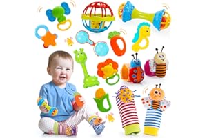 Wootoyz Baby Toys 0-6 Months Newborn Toys,Sensory Toys for Babies 0-12 Months Baby Rattle Toys Wrist Socks Educational Toys for 6-18 Months Boys Girls Baby Gifts for 12-18 Months Christmas Birthday