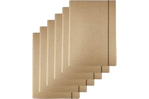 D.RECT Zestaw 6 Teczki Kartonowe z Gumką A4 – 300 g/m² – Teczki na Dokumenty, Rysunki i Organizację do Biura i Szkoły