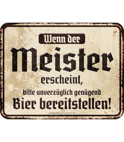 Schilderkönig Metallschild Mit Flaschenöffner – Partyregeln-Schild 30x22 Cm Für Grill, Terrasse, Bar, Wetterfest
