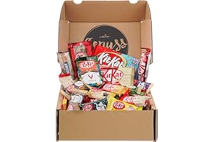 ‎GENUSSLEBEN Genusslebenbox mit 500g einer zufälligen Auswahl an KitKat® Schokoriegeln im Mix, zum Naschen im Büro, mit Freunden und Familie oder beim Reisen und Camping.