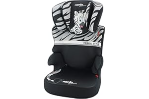 NANIA Kindersitzerhöhung BEFIX Gruppe 2/3 (15 – 36 kg) – 4 Sterne ADAC – Französisches Produkt - Zebra