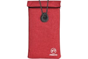 FIREDOG Faraday Pochette pour clés de voiture et téléphone portable, sac de blocage de signal de clé, protection antivol de voiture, sac de blocage de signal RFID pour téléphone portable (rouge)