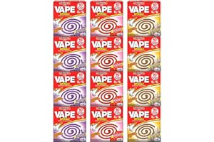 EUROCALI 12x Vape Spirali Profumate Lavanda Geranio e Citronella Repellente Antizanzara contro Zanzare Comuni e Tigre Presidio Medico Chirurgico - 120 Spirali Profumazioni Assortite