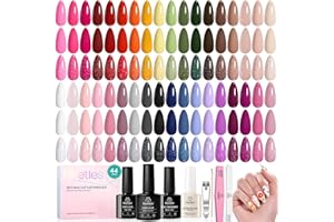 ‎BEETLES GEL POLISH Beetles Gel Nagellack Set - Muse-Gel-Nagellack-Set 36 Farben mit Basislack matt und glänzend Decklack Weiß Rosa Rot Blau Braun Grün UV-Lampen-Härtung Christmas Gellack Set Geschenk für Frauen