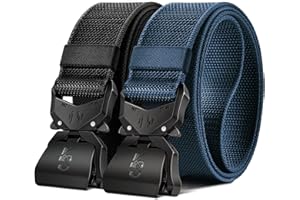 KEMISANT Ceinture Tactique Hommes, Militaire Gréeur Ceinture de Travail pour Heavy Duty Toile en Nylon de 38mm,Remise en Forme Réglable