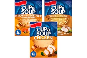 HAMPERLY GIFTS Cup A Soup Bundle Containing Batchelors Chicken & Vegetable with Croutons 110g, Chicken Noodle 94g & Chicken 80g (3 Pack)