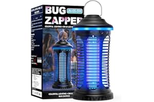 EUQQZU Lampada Antizanzare Elettrica, 2000V 4000mAh Zanzariera Elettrica, Trappola per Mosche per Insetti Ricaricabile USB Portatile per Casa, Cucina, Giardino, Campeggio Esterno e Interno