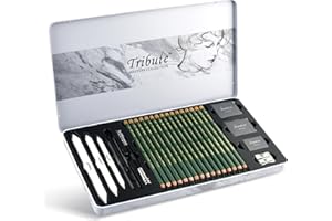 ‎MARCO MARCO Zeichnungsset für Skizzen & Malerei - 25 Bleistifte, Hochwertig Konzipiert für Anfänger, Künstler, Erwachsene & Teenager -Ideal für Detailskizzen, Alltagszeichnungen & Kreativarbeiten (25 Stück)