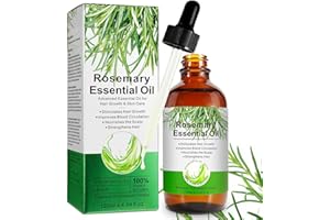 GRTLPOK Olio Essenziale Di Rosmarino Per La Crescita Dei Capelli - 100% Puro Biologico Per Sopracciglia E Ciglia, Cura Della Pelle, Nutre Il Cuoio Capelluto, Stimola La Crescita Dei Capelli 120Ml